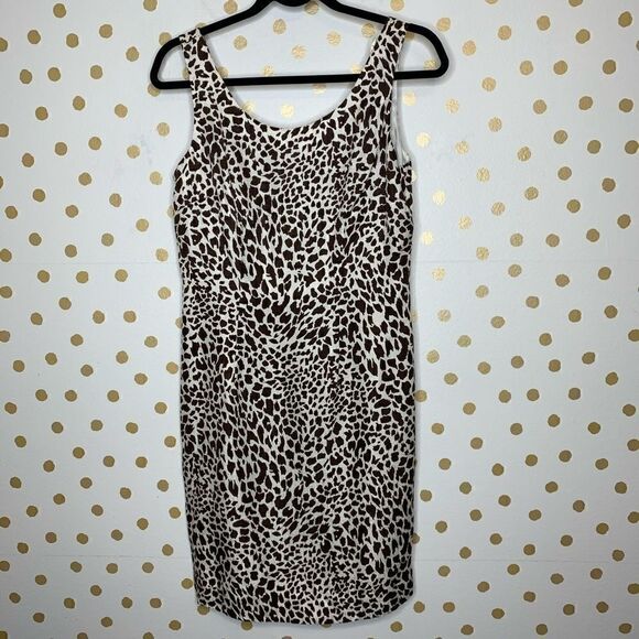 Adrianna Papell Animal Print Sheath Dress 4 - Picture 1 of 4